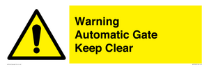 Warning Automatic Gate Keep Clear